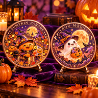 Pièce de monnaie en cuivre pur 999 de 1 oz, artisanat métallique, boîte cadeau personnalisée de dessin animé d'Halloween, impression UV en relief 3D, souvenir de collection