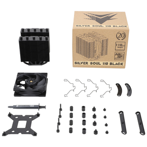 Enfriador de CPU Thermalright SS110 NEGRO, 110 mm de Altura, 5 Tubos de Calor, Radiador de Doble Torre, AM5 Silver 110 BLACK Thermalri - Product Image 6
