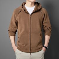 Sweat-shirt à capuche unisexe de haute qualité avec logo personnalisé, en polaire lourd 400 GSM anti-boulochage, fermeture éclair intégrale, veste à capuche