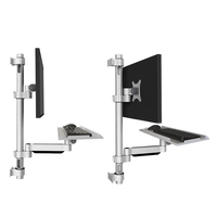 Support mural pour moniteur VESA réglable Meisonic T3-ME1-450, construction en alliage d'aluminium, couleur blanche, capacité de charge de 8 kg