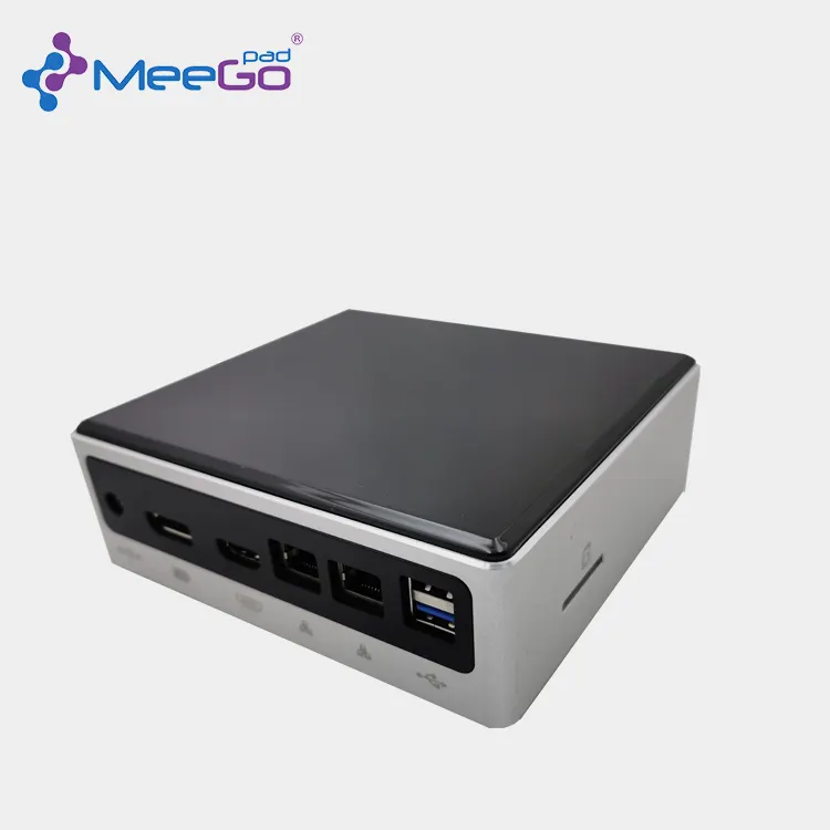 MeeGOpad เคสคอมพิวเตอร์ C10B สี่เหลี่ยมแบบพกพา,เคสเดสก์ท็อป I3I5I7 Quad Core พร้อม Fan19V อินเตอร์เฟสหลายอินเตอร์เฟซไม่มีที่จัดเก็บข้อมูลเกมมินิพีซี