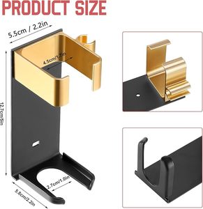 Organisateur d'outils <span class=keywords><strong>mural</strong></span> pour fer à boucler, fer à lisser avec gestion des câbles, support en alliage d'aluminium résistant à la chaleur - Product Image 3