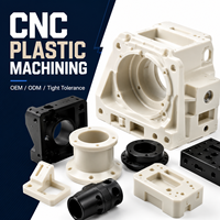 Pièces en plastique noir usinées avec précision par CNC, ABS, PEEK, POM, UHMWPE, acrylique, nylon, PVC, PTFE, PMMA
