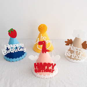 Ins Fashion chapeau d'anniversaire pour enfants chapeau d'anniversaire pour bébé décoration de premier anniversaire fête adulte accessoires Photo - Product Image 3