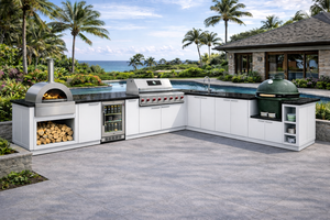 Cocina Exterior <span class=keywords><strong>de</strong></span> Lujo <span class=keywords><strong>en</strong></span> Forma <span class=keywords><strong>de</strong></span> L con Parrilla <span class=keywords><strong>de</strong></span> Gas, Horno para <span class=keywords><strong>Pizza</strong></span> y Parrilla Kamado - Product Image 5
