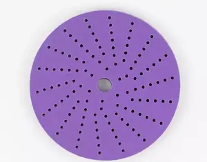 Trực tiếp các nhà sản xuất tự động 2/3 inch phim ủng hộ giấy nhám màu tím gốm 6 inch Sanding đĩa công cụ mài mòn