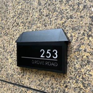 Elegante Placa con Número de Casa, Letrero de Dirección Solar Personalizado con Carga Solar para Direcciones de Apartamentos y Hoteles - Product Image 3