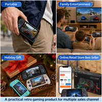 Console de jeu portable rétro M31, écran IPS 5,1'', plus de 30 émulateurs, système Linux, lecteur de jeux portable, vente en gros OEM