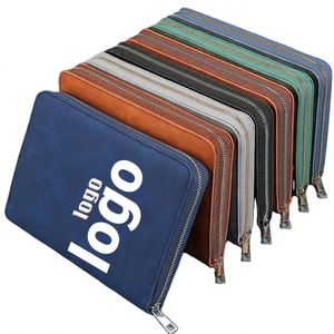Custom Logo Promotional A5 Paper Replaceable <b>Notepad</b> in Leather Portfolio with Detachable Papers and Core Customizable - Product Image 1