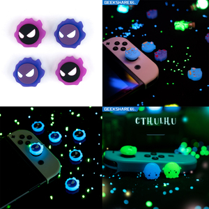 Ange lumineux fantôme Silicone souple pouce bâton poignée capuchon Joystick housse de protection pour interrupteur <span class=keywords><strong>Oled</strong></span> NS Lite Joycon étui à pouce - Product Image 1