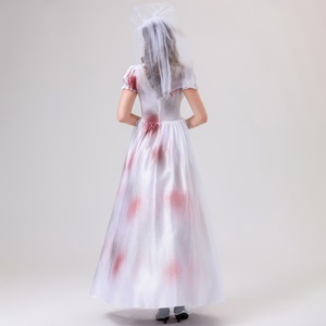 Disfraz de novia fantasma de Halloween para mujer adulta con accesorios para la cabeza para actuaciones en escenario 2025 - Product Image 3