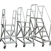 Échelle en aluminium d'extension d'échelle légère pliante chinoise de vente chaude avec des roues