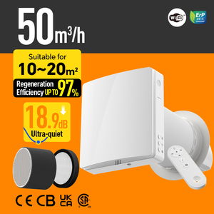 Unité de récupération de chaleur ERV à faible bruit et équilibrée, 100 mm, 160 mm, ERV WIFI, <span class=keywords><strong>pour</strong></span> <span class=keywords><strong>une</strong></span> <span class=keywords><strong>seule</strong></span> pièce, bureau, appartement, flatte - Product Image 1
