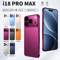 Kedatangan Baru I18 Pro Max Versi Global 16+1TB CDMA 4G 5G Android Deca Core Layar LED Besar Smartphone Bahasa Inggris