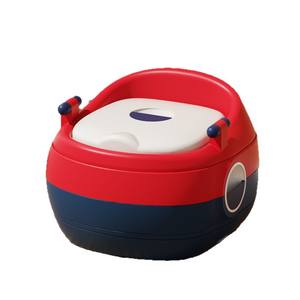Siège de toilette portable pour enfants avec poignées, rouge et bleu, en PP, pour garçons et filles, chaise d'apprentissage de la propreté, facile à transporter et à nettoyer - Product Image 2