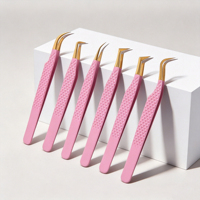 Pince à cils de haute précision personnalisée gratuite pour extensions de cils en volume, outil en acier inoxydable fait main