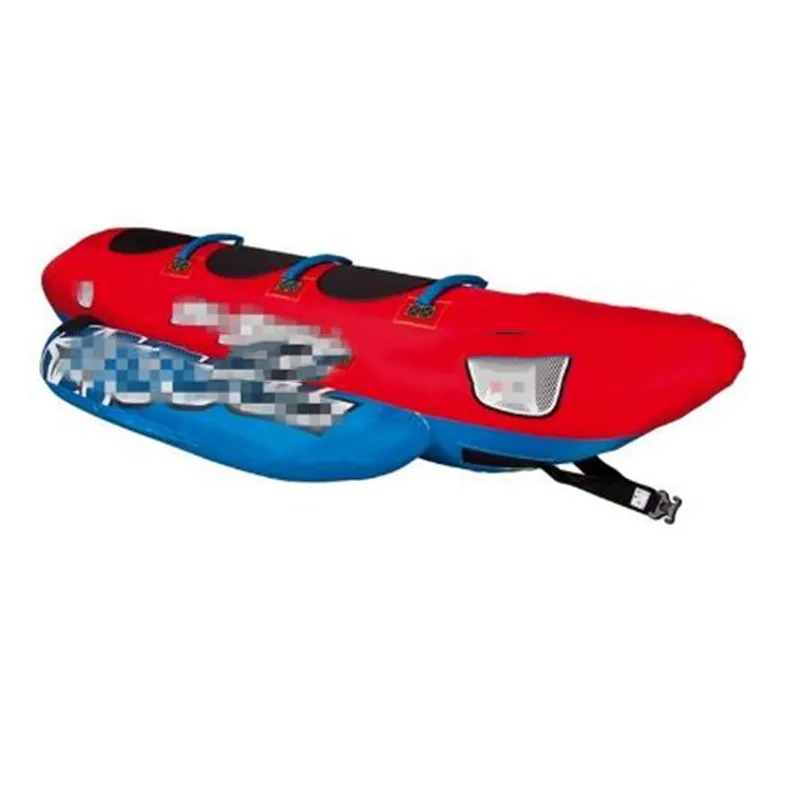 3-người dài chuối Hotdog towable nước đồ chơi Inflatable PVC thiết kế cho thể thao cho các trường học đi chơi công suất tối đa 100kg
