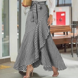 <span class=keywords><strong>Gonna</strong></span> Lunga Casual da Donna alla Moda <span class=keywords><strong>con</strong></span> Orlo Irregolare e Vita Alta <span class=keywords><strong>con</strong></span> Volant - Product Image 4