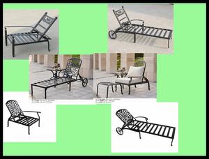 Chaise longue Piscine extérieure Chaises longues Ensemble <span class=keywords><strong>de</strong></span> chaise longue imperméable en fonte d'aluminium - Product Image 6