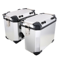 JFG 36L Boîte latérale de moto en aluminium sur mesure, surface argentée, ensembles de boîtes à bagages pour Triumph Tiger 900 2020