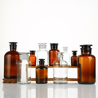 Heißer Verkauf 250ml 500ml 1000ml Zuckerguss versiegelt verdickte Weithals braune Glasflasche mit Kork