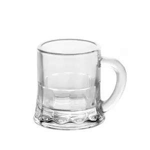 Groothandel Custom Logo Kleine Bier Mok 40Ml Mini Stein Shot Glas Met Handvat Bier Mok Shot Glazen Beker 2Oz