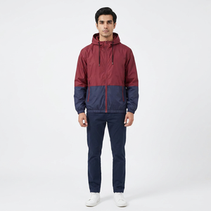 Wholesale <b>Canvas</b> Front Logo Outdoor Lightweight Windproof Breathable Quick-drying Men's Running Windbreaker Jacket - Product Image 1