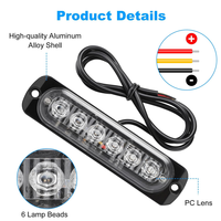 LED-Not licht Weiß Gelb Rot Blau 6LED 18W Not warnleuchte Ampel lampe für 12V 24V PKW SUV