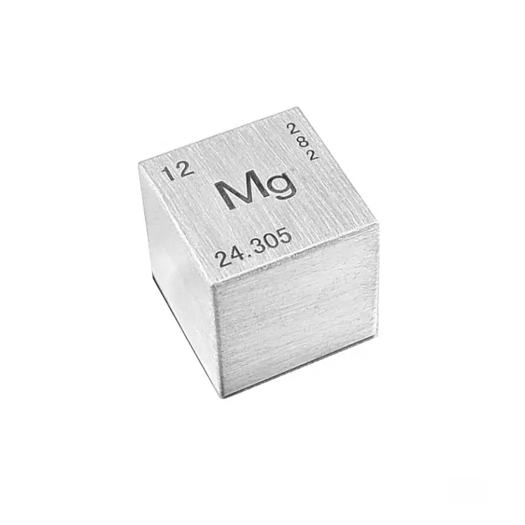 Low Price Magnesium Cube 99.9%min High Density Engraving Magnesium Mg Metal Cube Element For Periodic Table Collection