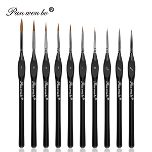 Panwenbo, 10 Uds., pinceles <span class=keywords><strong>de</strong></span> línea en miniatura <span class=keywords><strong>de</strong></span> pelo <span class=keywords><strong>de</strong></span> nailon, pintura artística, juego <span class=keywords><strong>de</strong></span> pinceles <span class=keywords><strong>de</strong></span> pintura <span class=keywords><strong>de</strong></span> detalles finos para modelos <span class=keywords><strong>de</strong></span> aceite <span class=keywords><strong>de</strong></span> acuarela acrílica - Product Image 1