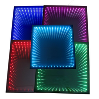 Светодиодные танцевальные плитки DMX512 15W RGB 3D Mirror с движущимися световыми эффектами, IP65, звукоактивированные/управляемые по Wi-Fi, для церкви, свадеб, вечеринок, диджеев