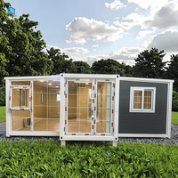 Maison conteneur extensible de luxe à 3 chambres en structure acier, 40 pieds, écologique, contemporaine et modulaire préfabriquée