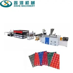 Automatic Wave Roof Tile Machine Glaze PVC ASA Roof Tile Plc Control Making Machine Synthetic Resin Roof Tile Making Machine