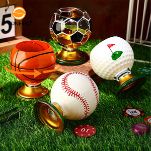 Nuevo Diseño Deportivo, Vaso Giratorio para <span class=keywords><strong>Whisky</strong></span> de 300 ml/10 oz, Vasos Giratorios para <span class=keywords><strong>Whisky</strong></span> con Temática de Fútbol, Baloncesto y Golf - Product Image 1