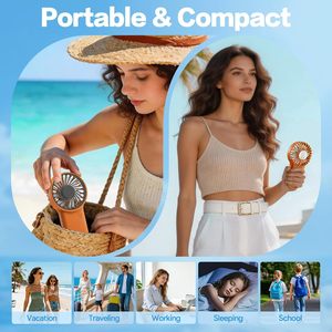 Mini-ventilateur portable USB rechargeable 3 vitesses pour voiture avec crochet – Idéal pour les promotions et cadeaux - Product Image 4