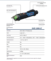 Tester di Tensione Industriale Senza Contatto PRO GVD 1000-17, Rilevatore di Tensione AC con Protezione IP67, Sicurezza CAT IV 1000V