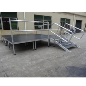 Aluminum Modular Outdoor Stage with Easy Assembly Non-Slip Platform Wood Frame-Portable <b>DJ</b> <b>Desk</b> for Events - Product Image 2