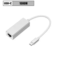 Adaptor Ethernet Eksternal USB-C 1000Mbps RJ45 LAN Internet Berkabel untuk Laptop MacBook PC Windows 7 8 10