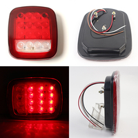 Feux de stop, de clignotants, de recul, de freinage, de délimitation et de marquage à 16 LED rouges/blancs compatibles avec Jeep YJ JK CJ, camion à benne basculante, sentier