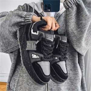 <span class=keywords><strong>Sneakers</strong></span> da Uomo per Coppie, Nuovo Modello Versatile con Suola Spessa, Rialzante, Morbida e Traspirante, con Lacci e Tomaia in Tessuto - Product Image 3
