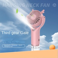 Ventilateur portable à brumisation, rechargeable USB-C, mini pulvérisateur d'eau en plastique, multifonctionnel pour extérieur, hôtel, maison, été