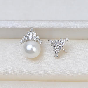 Parure de bijoux fantaisie pour femme en argent S925, motif Bonhomme de neige et Blanche-Neige, avec pendentif, collier et boucles d'oreilles, accessoire de perles DIY et support vide 1859 - Product Image 4