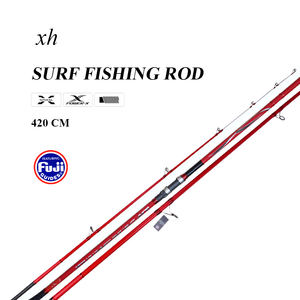 Équipement de pêche 4.2m en Fiber de carbone <span class=keywords><strong>Surf</strong></span> Fishing Pole Fuji Guide <span class=keywords><strong>Casting</strong></span> Travel 3 Sections Action rapide <span class=keywords><strong>Surf</strong></span> Canne à pêche - Product Image 1