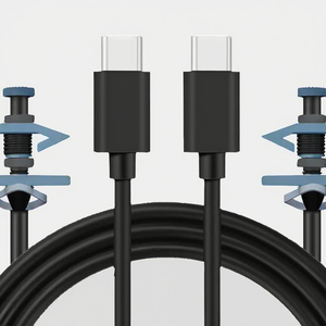 20W ~ 60W USB <span class=keywords><strong>C</strong></span> a <span class=keywords><strong>C</strong></span> Cable de carga rápida 1M Cable PD de cinco núcleos con chaqueta de PVC Datos de carga PD estándar de cinco núcleos - Product Image 2