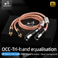 Câble audio OCC ODM/OEM HIFI double RCA mâle vers double XLR mâle/femelle pour microphone de voiture, lecteur DVD TV