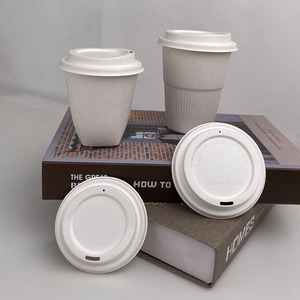 Pet Dome Disposable Coffee For Two Colors Bulk Cups Compostable Sugarcane Biodegradable Paper Cup Lid Cover Pet Dome Disposable Coffee For Two Colors Bulk Cups Compostable Sugarcane Biodegradable Paper Cup Lid Cover