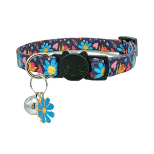 Collares florales para gatos con etiqueta de aire <span class=keywords><strong>Collar</strong></span> para mascotas antipérdida con colgante de silicona y flores <span class=keywords><strong>Collar</strong></span> con etiqueta de aire Cutie Cat Breakaway Collares - Product Image 5
