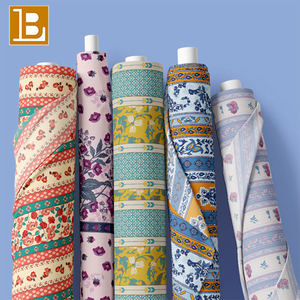 Tissu <span class=keywords><strong>en</strong></span> voile 100% coton BILU, style ethnique rétro, imprimé à rayures et fleurs, imprimé <span class=keywords><strong>en</strong></span> positionnement doux, pour vêtements - Product Image 1