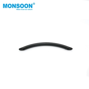 Poignées de tiroir et de porte de meubles de cuisine en aluminium blanc moderne, forme C, courbées, style épuré - Product Image 6