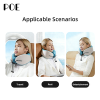 Oreiller de voyage personnalisé en mousse à mémoire de forme, portable, en forme de U, pour le soutien du cou et la relaxation cervicale, lavable, pour avion et voiture